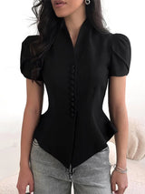 Elegant Women's Slim Waist Blazer Coat