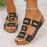 Thick-Soled Wedge Slippers – Large Size 2025