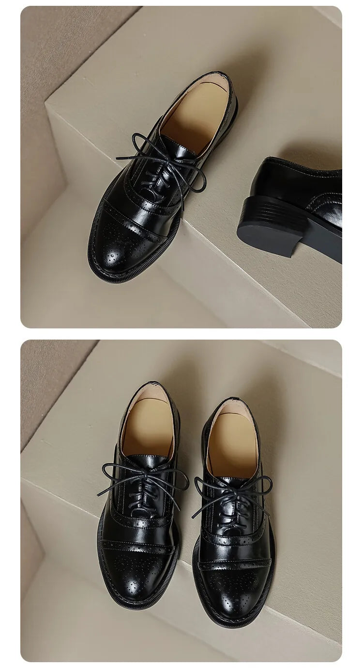 Women Leather Brogues – 2025