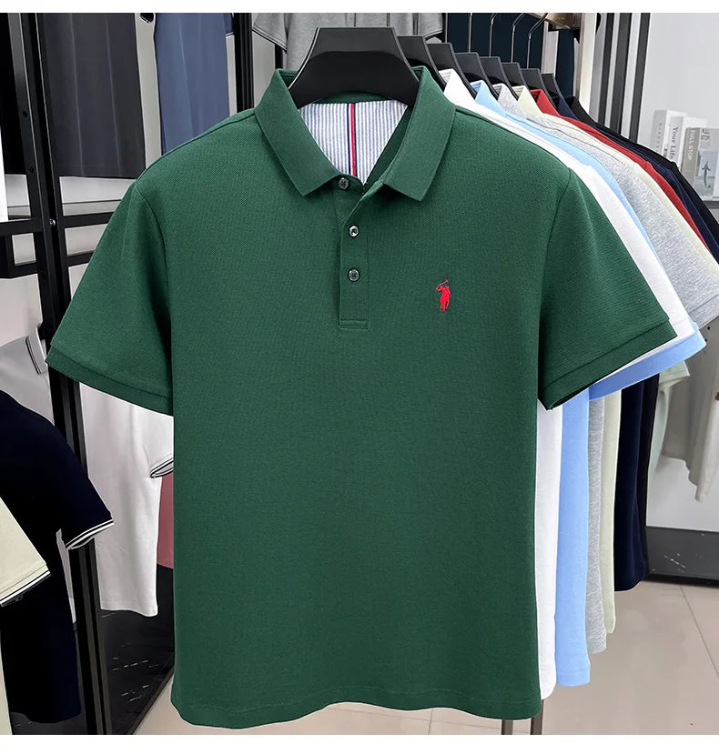 Men Cotton Embroidered Polo Shirt