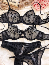 Women Mesh Bikini Lingerie Set