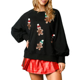 Women's Santa Claus Sequin Sweatshirt