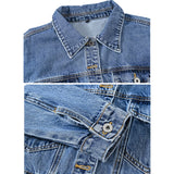 Women's Long Sleeve Denim Lapel Jacket