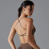 Women Quick Dry Cross Back Sports Bra