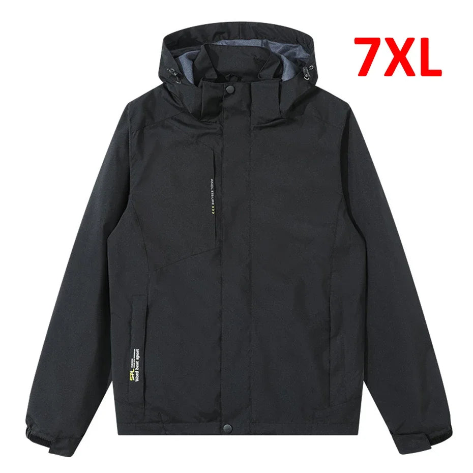 Men's Plus Size Waterproof Windbreaker