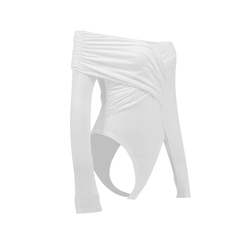 Y2K Black Long Sleeve Bodysuit – Party Clubwear