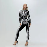 Zombie Skeleton Bodysuit Halloween Jumpsuit Costume