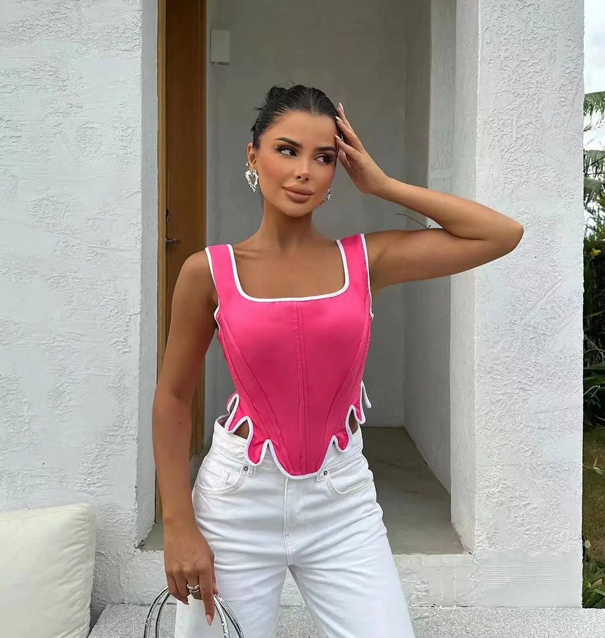 Women Bandage Hem Tank Top