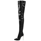 Women’s Over-the-Knee Metallic Heel Boots