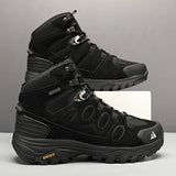 HIKEUP Men High Top Outdoor Hiking Boots