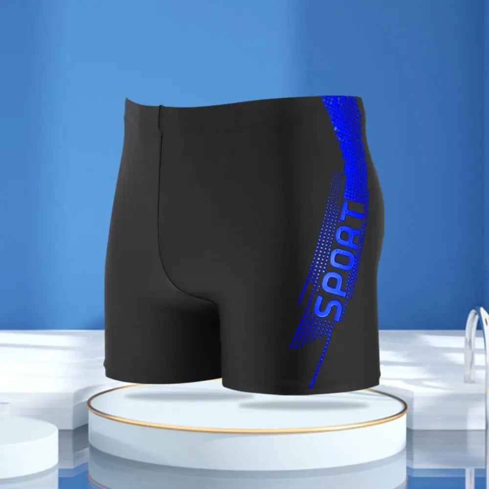Men's Plus Size Printed Swim Trunks