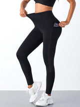 High-Waist Mesh Patchwork Women's Yoga Leggings – Hip Lifting Workout Pants