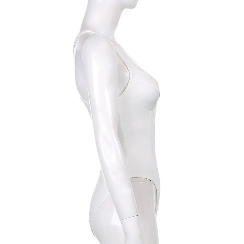 Retro Sleeveless Women's Bodysuit – Chic Slim Bodycon Summer Top