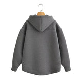 Women's Oversized Zipper Hoodie Jacket