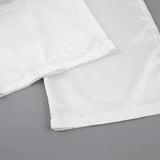 Women Satin Pajama Set with Feather Trim Pants