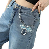 FlexCharm™ – Embroidered Loose Fit Jeans (Light Blue, S-XXXL Sizing)