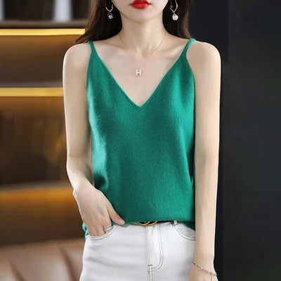 Knitted Summer V-Neck Tank