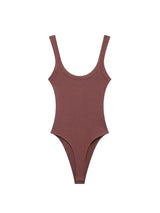 Women Ribbed Snap Button Bodysuit