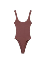 Women Ribbed Strappy Snap Bodysuit