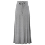 Women Knit Split Long A-Line Skirt