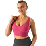 Women Ribbed Galaxy Seamless Sports Bra