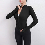 Women Textured Long Sleeve Running Jacket