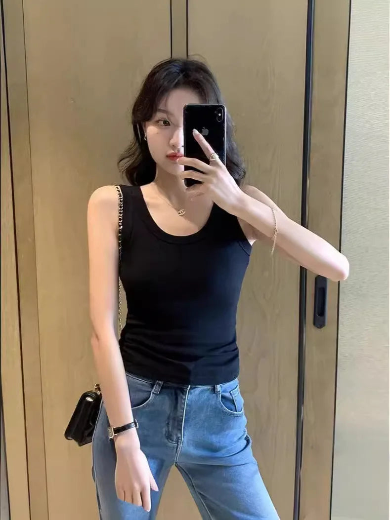 Women Knitted Sleeveless Tee