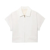 MUJER Cropped Varsity Women's Zipper Jacket