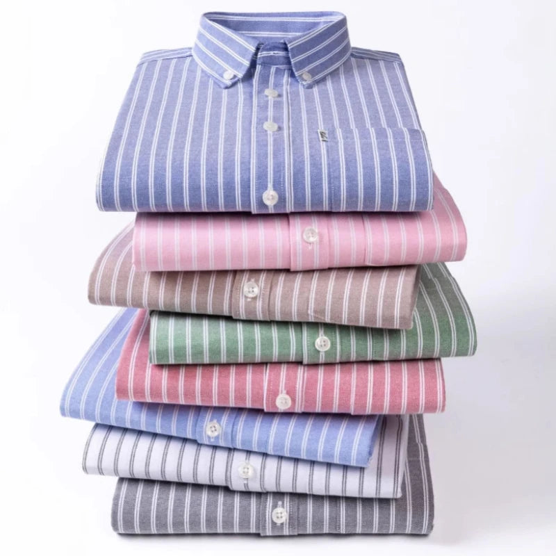 Men Striped Cotton Shirt