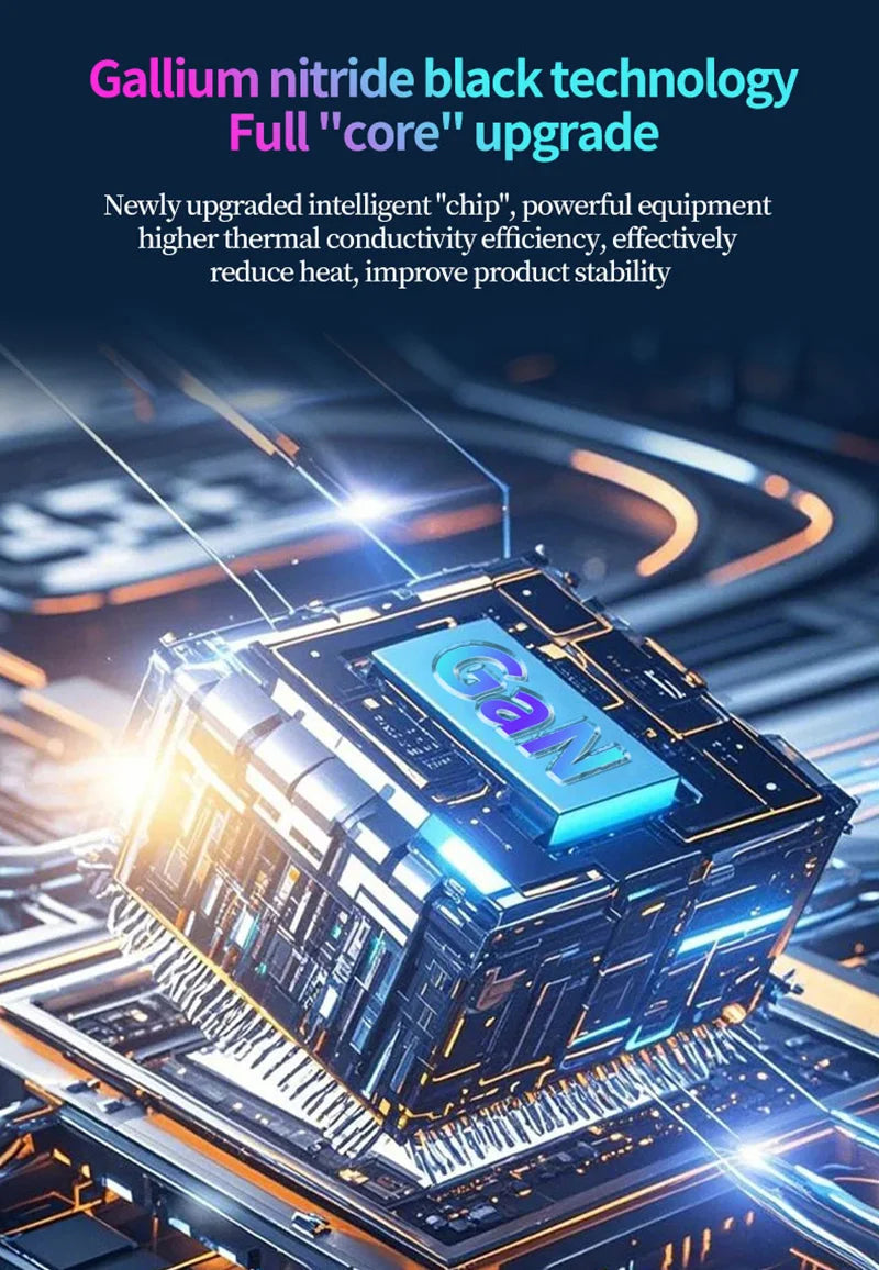 120W Fast Charger with Type-C & Lightning Cable