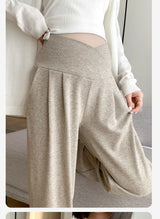 Wide-Leg Low-Waist Maternity Pants