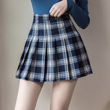 Women Plaid A-line Sailor Skirt