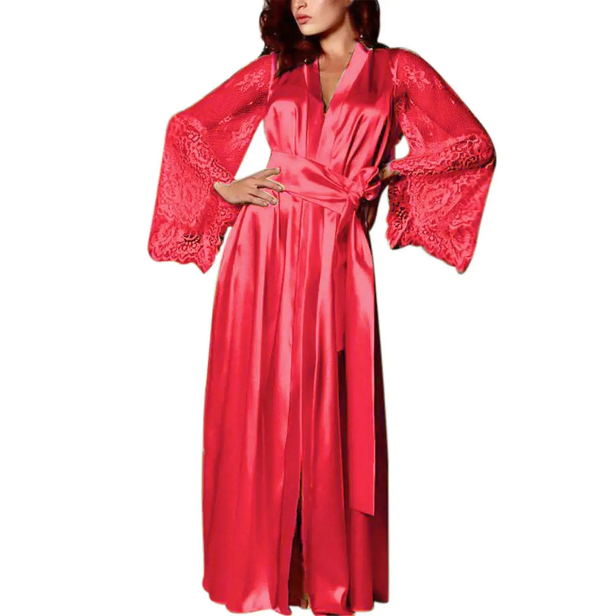Women Ice Silk Pajama Nightdress Sexy Sleepwear 2025