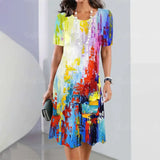 Travel Party Elegant Casual Loose Short Sleeve