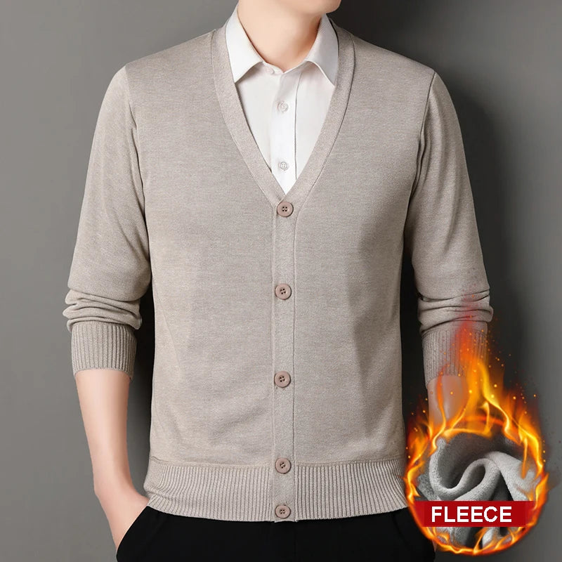Men V-Neck Knit Cardigan
