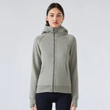 Women Thick Warm Hooded Sports Jacket