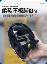 Men Lightweight Rotary Buckle Safety Shoes