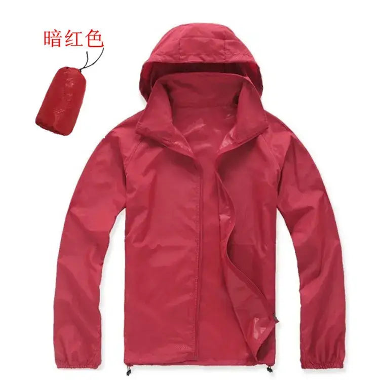 Women Lightweight Waterproof Hooded Windbreaker