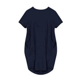 Women Casual Loose Cotton Dress