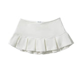 Women Wide Pleat Y2K Skirt
