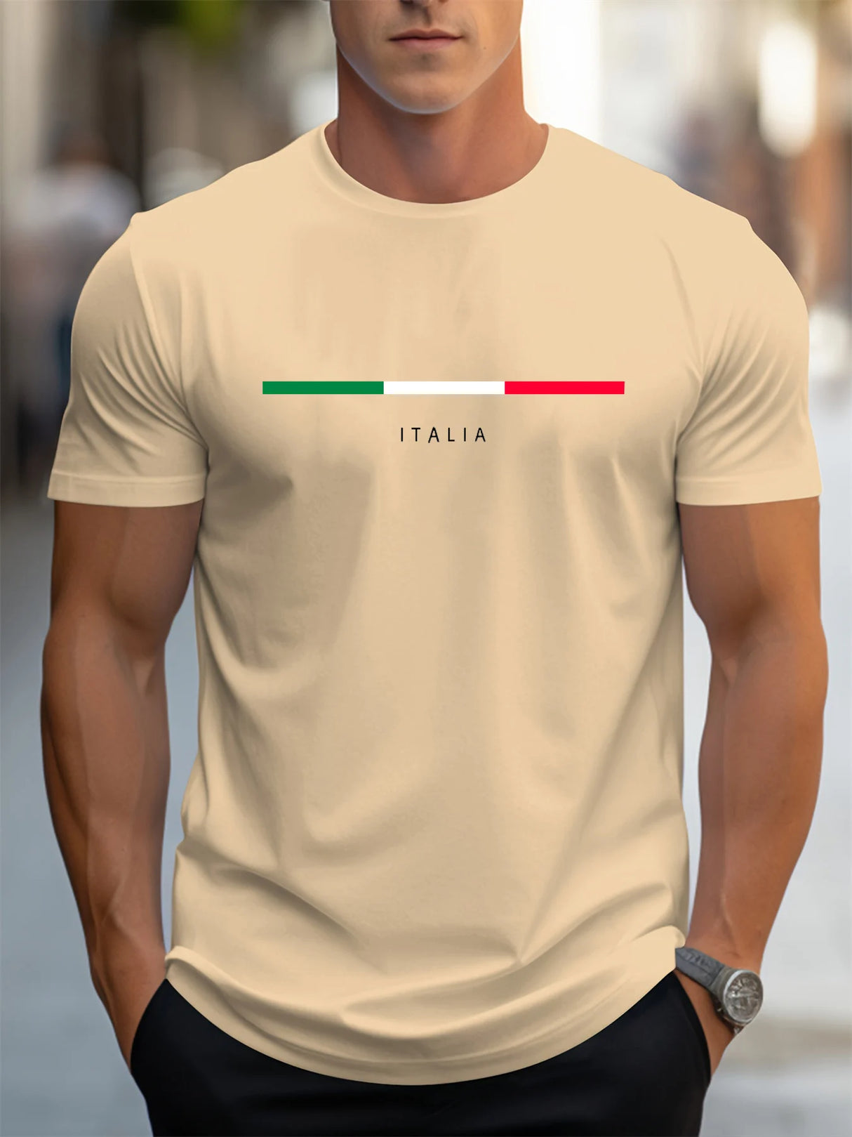 Men Italia Print Tee