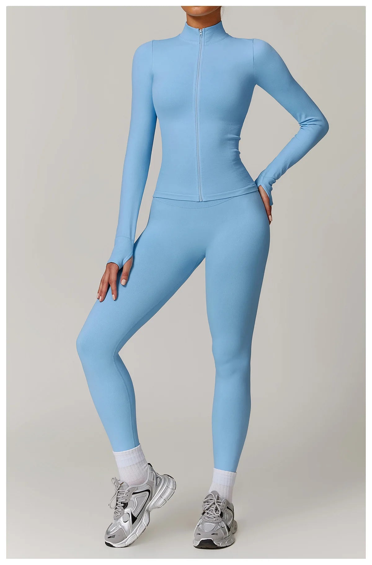 Seamless Women's Long Sleeve Yoga Jacket – Windproof Running Sports Top