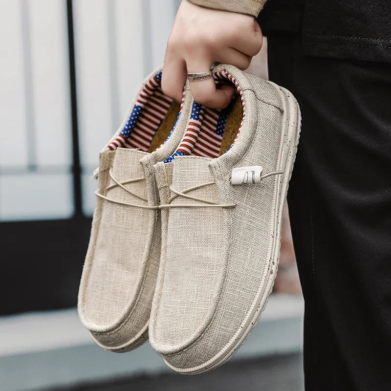 Men Casual Canvas Slip On Loafers