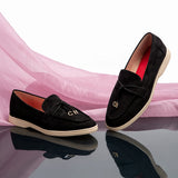 Women’s Black Pointed Loafers Sandals