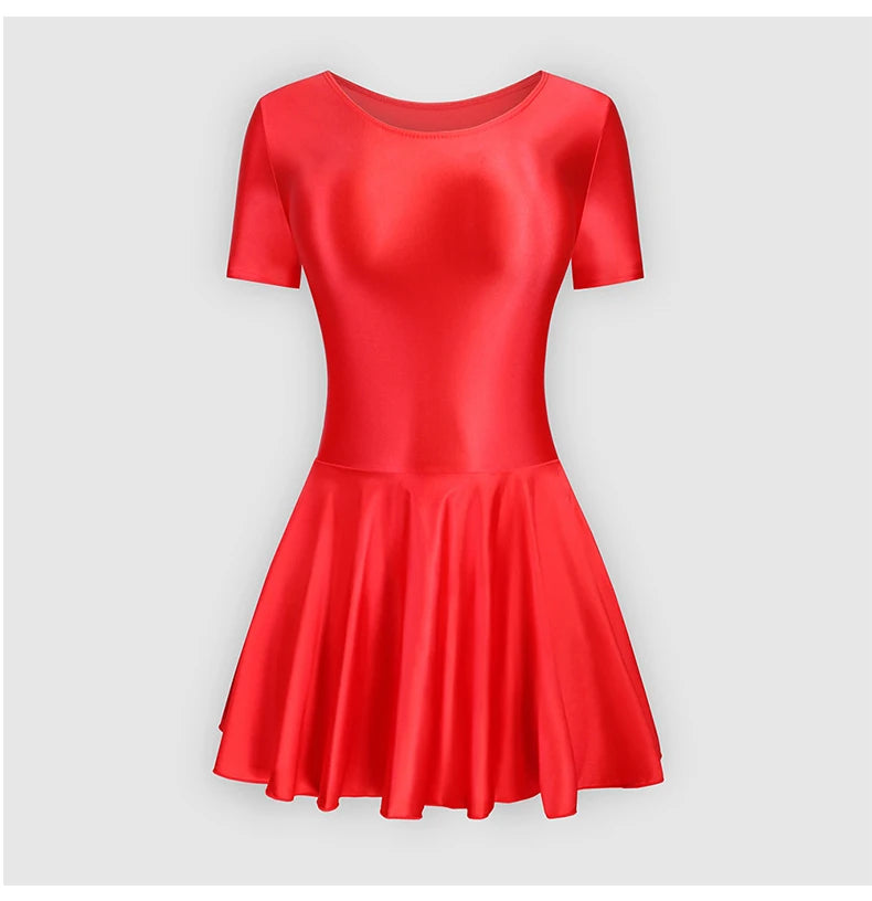 Women Satin Sports Ballet Skirt