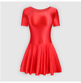 Women Satin Sports Ballet Skirt