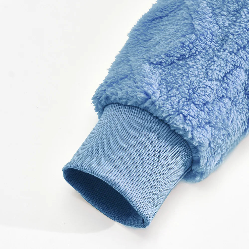 Men Velvet Hooded Pullover Sweater