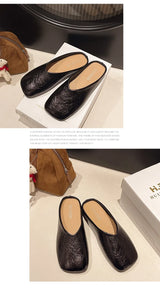 Women Mules Closed Toe Flat Slides