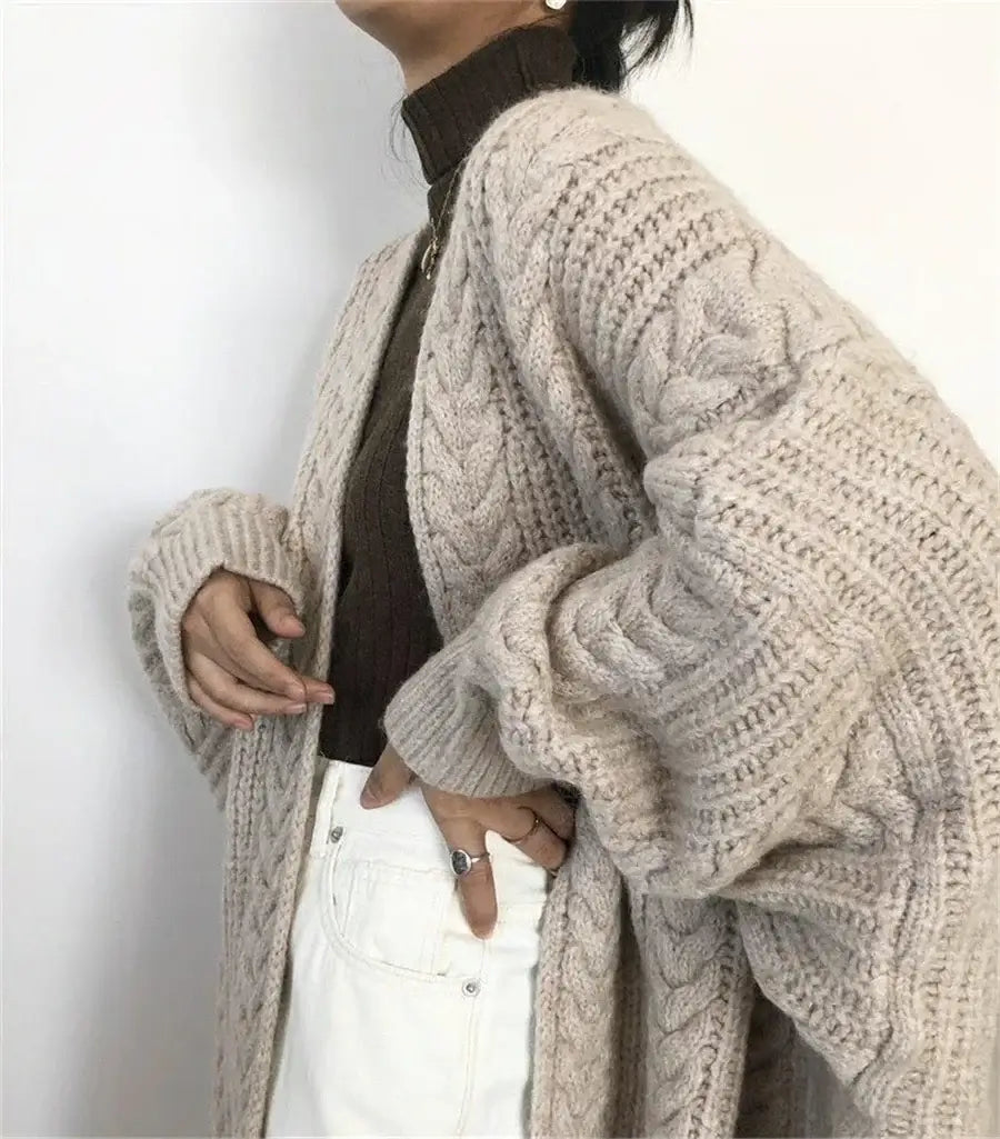 Women Hollow V-Neck Knit Cardigan