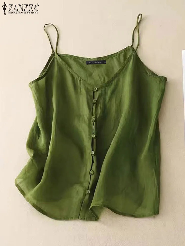 Women Button Loose Camisole